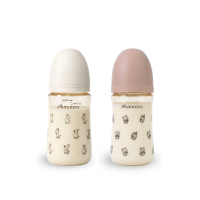 Autumnz - Wide Neck PPSU Baby Feeding Bottle 8oz/240ml (B-TwinPack) *Bear/Giraffe*