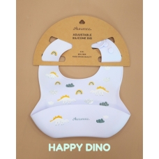 Autumnz - Adjustable Silicone Bib *Happy Dino*