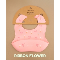 Autumnz - Adjustable Silicone Bib *Ribbon Flower*