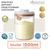Autumnz - One-Push Airtight Food Storage Container 1500ml/700g (Round With Spoon)