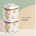Autumnz - One-Push Airtight Food Storage Container 320ml/150g (Clear Rectangle with Child Lock Safety Button)