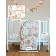 Autumnz - 6-Layer Cotton Baby Muslin Towel (Hedgehogs)