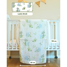 Autumnz - 6-Layer Cotton Baby Muslin Towel (Leafy Stroll)