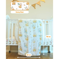 Autumnz - 6-Layer Cotton Baby Muslin Towel (Sunny Roar)
