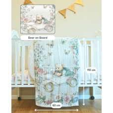 Autumnz - 6-Layer Cotton Baby Muslin Towel (Bear On Board)