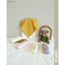 Autumnz - 6-Layer Cotton Baby Muslin Washcloth (5pcs/pack) *PLW01*
