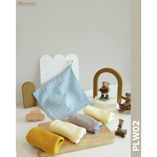 Autumnz - 6-Layer Cotton Baby Muslin Washcloth (5pcs/pack) *PLW02*