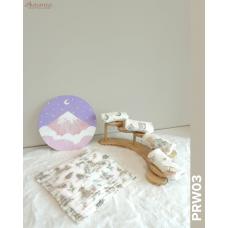 Autumnz - 6-Layer Cotton Baby Muslin Washcloth (5pcs/pack) *PRW03*