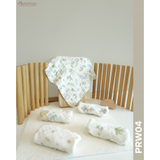 Autumnz - 6-Layer Cotton Baby Muslin Washcloth (5pcs/pack) *PRW04*