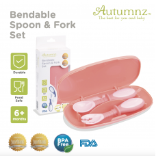 Autumnz - Bendable Spoon and Fork Set *Pink*