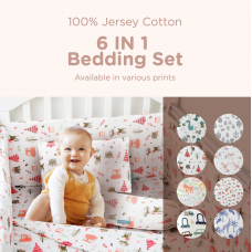 Autumnz - 6in1 Bedding Set  (With Cover 100% Jersey Cotton)