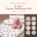 Autumnz - 4in1 Travel Mattress Set  (With Cover 100% Jersey Cotton)