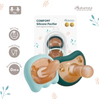 Autumnz Comfort Silicone Pacifier (Twin Pack - 0m+) *Pine/Mint*