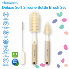 Autumnz - Deluxe Soft Silicone Bottle Brush Set *Cream* Autumnz - Deluxe Soft Silicone Bottle Brush Set *Cream*
