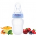Autumnz - Silicone Squeeze Feeder With Spoon *Wide Neck 180ml* (Blue)