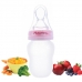 Autumnz - Silicone Squeeze Feeder With Spoon *Wide Neck 180ml* (Pink)