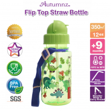 Autumnz - Flip Top Straw Bottle 350ml /12oz *Jurassic Bloom* (Best Buy)