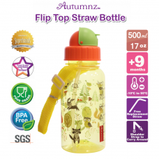 Autumnz - Flip Top Straw Bottle 500ml /17oz *Forest Whispers* (Best Buy)