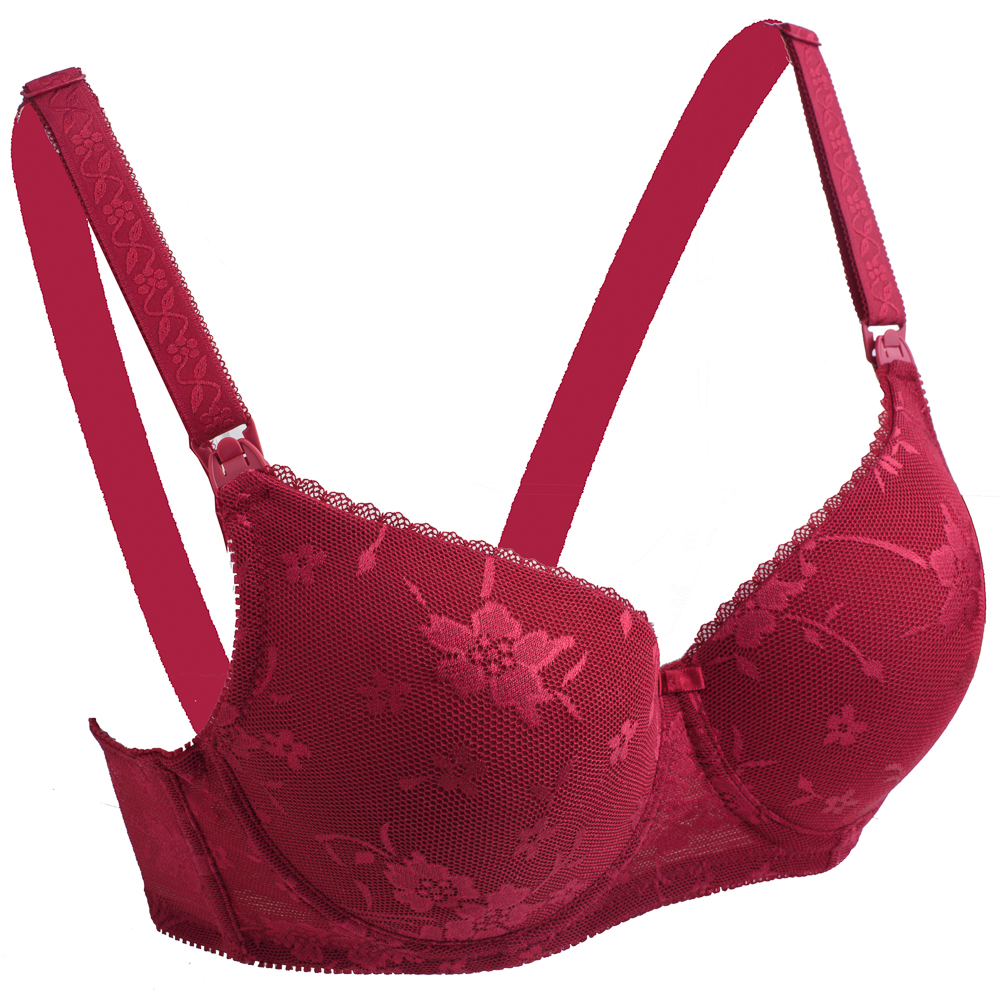 Autumnz -Florence Nursing Bra ( Underwire) - *Lacy Maroon *BB*