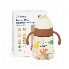 Autumnz Learner PPSU Weighted Straw Cup With Handle *300ml/10oz*  (Roary Dino)