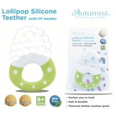 Autumnz - Lollipop Silicone Teether with PP Handle (Green Grapes)