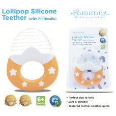 Autumnz - Lollipop Silicone Teether with PP Handle (Orange)