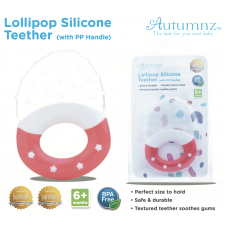 Autumnz - Lollipop Silicone Teether with PP Handle (Red Berries)