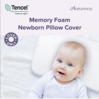Autumnz TENCEL Cover for Memory Foam Newborn Pillow (0M+)