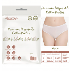 Autumnz - Premium Disposable Cotton Panties (4pcs/pack) *M / L / XL / XXL* (BEST BUY)