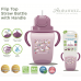 Autumnz - Flip Top Straw Bottle with Handle 350ml /12oz (Unicorn)