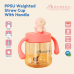 Autumnz PPSU Weighted Straw Cup with Handle *300ml* - Astronaut (Coral)