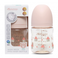 Autumnz - Wide Neck PPSU Baby Feeding Bottle 5oz/150ml (Single) *Cozy Cottage*