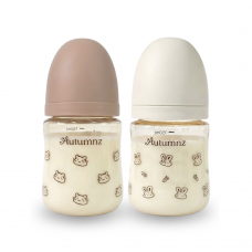 Autumnz - Wide Neck PPSU Baby Feeding Bottle 5oz/150m (B-TwinPack) *Cat/Rabbit*
