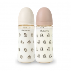 Autumnz - Wide Neck PPSU Baby Feeding Bottle 11oz/330m (B-Twin Pack) *Capybara/Dino*