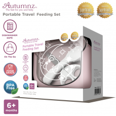 Autumnz - Portable Travel Feeding Set (6m+) *Baby Pink* BEST BUY