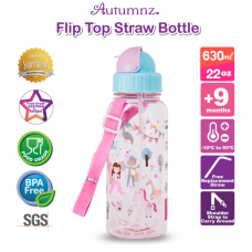 Autumnz - Flip Top Straw Bottle 630ml /22oz *Magic Princess* (Best Buy)