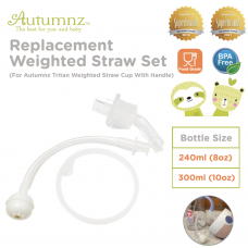 Autumnz - Replacement Weighted Straw Set (For Autumnz Tritan Weighted Straw Cup With Handle 240ml/8oz & 300ml/10oz) *Best Buy*