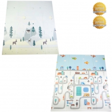 Autumnz - PE Foldable Baby Playmat (Dimension:  160cm x 180cm x 1cm [Size M]) *Busy City / My Town*
