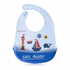 Autumnz Adjustable Soft Silicone Bib *Sail Away* (6m+)