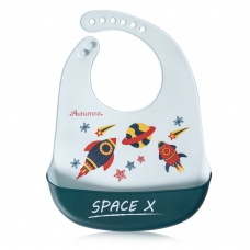 Autumnz Adjustable Soft Silicone Bib *Space X* (6m+)