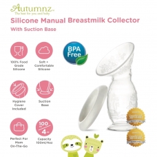 Autumnz - Silicone Manual Breastmilk Collector with Suction Base (FOC Hygiene Cover)