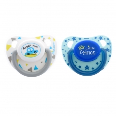 Autumnz Orthodontic Baby Silicone Soother With Hygiene Cover *Beep Beep/Little Prince* (Twin Pack) *Size S/M/L*