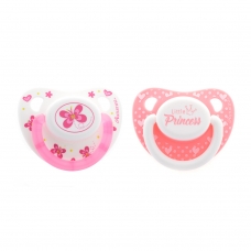 Autumnz Orthodontic Baby Silicone Soother With Hygiene Cover *Butterfly/Little Princess* (Twin Pack) *Size S/M/L*