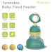 Autumnz Twistable Baby Food Feeder With Holder (Dino Green) *comes with 3 Silicone Sacs S, M & L*- Best Buy