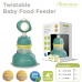 Autumnz Twistable Baby Food Feeder With Holder (Dino Green) *comes with 3 Silicone Sacs S, M & L*- Best Buy