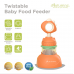 Autumnz Twistable Baby Food Feeder With Holder (Dino Orange) *comes with 3 Silicone Sacs S, M & L*- Best Buy