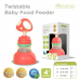 Autumnz Twistable Baby Food Feeder With Holder (Mushroom Scarlet) *comes with 3 Silicone Sacs S, M & L*- Best Buy