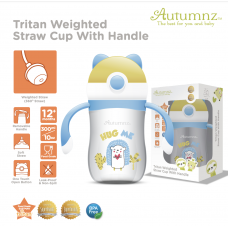 Autumnz Tritan Weighted Straw Cup with Handle *300ml* (Hug Me Happy Bear)