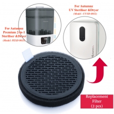 Autumnz - UV Steriliser & Dryer (Model UVSD-8012) & Premium 2-in-1 Electric Steriliser & Dryer (Model PESD 8015) Replacement FILTER  (2 pcs) *BEST BUY*