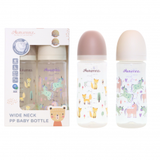 Autumnz - Wide Neck PP Baby Bottle 11oz/330ml (Twin Pack) *Fox Joy / Dream Unicorn*